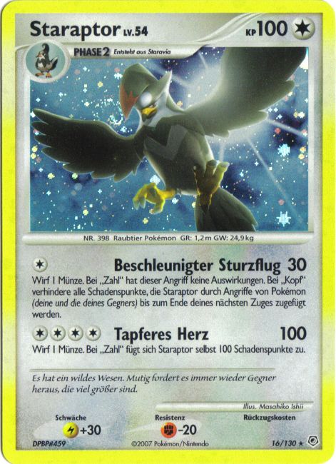 Staraptor 16 — Diamant & Perl (German Pokémon TCG card)