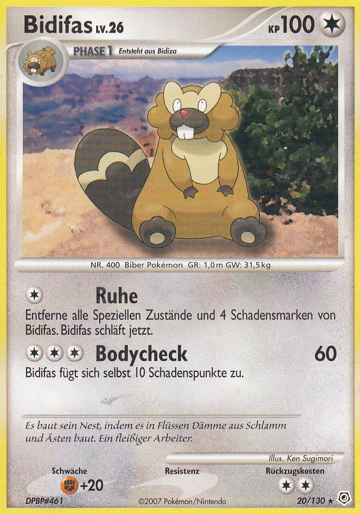 Bidifas 20 — Diamant & Perl (German Pokémon TCG card)