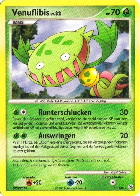 Venuflibis 21 — Diamant & Perl (German Pokémon TCG card)
