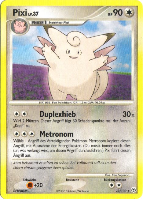 Pixi 22 — Diamant & Perl (German Pokémon TCG card)