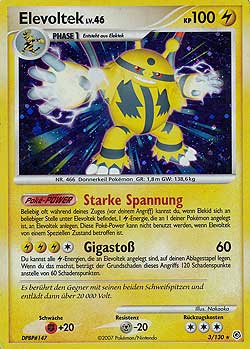 Elevoltek 3 — Diamant & Perl (German Pokémon TCG card)