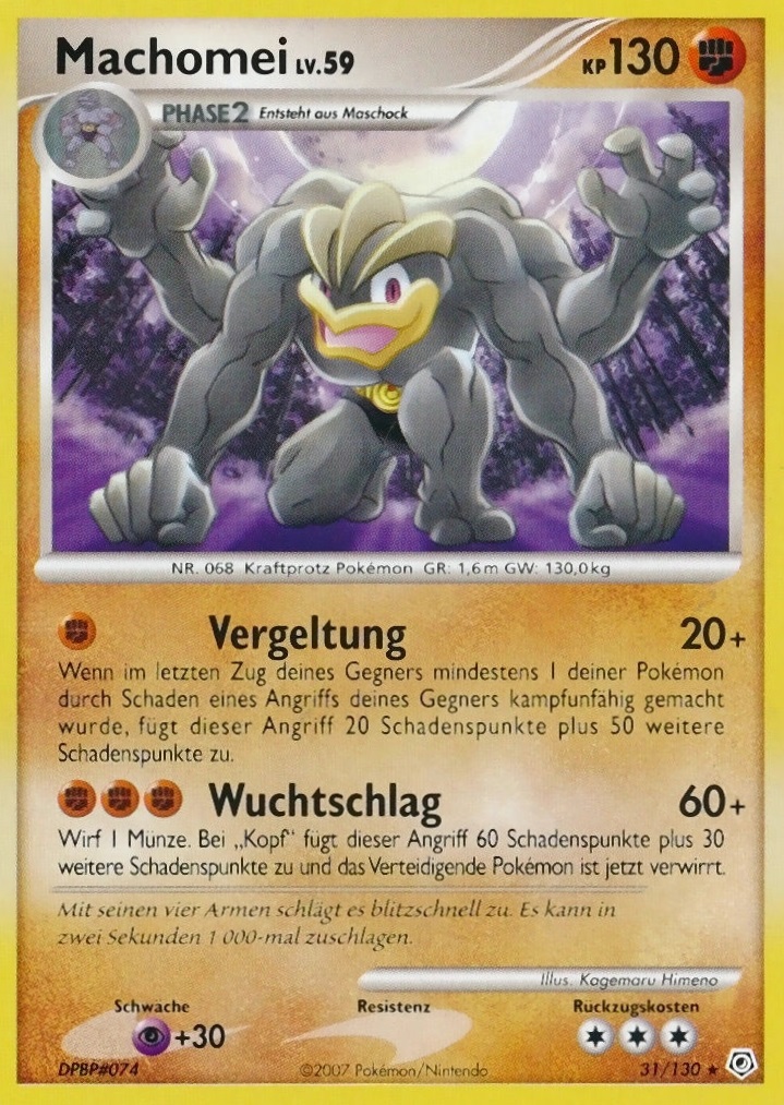Machomei 31 — Diamant & Perl (German Pokémon TCG card)