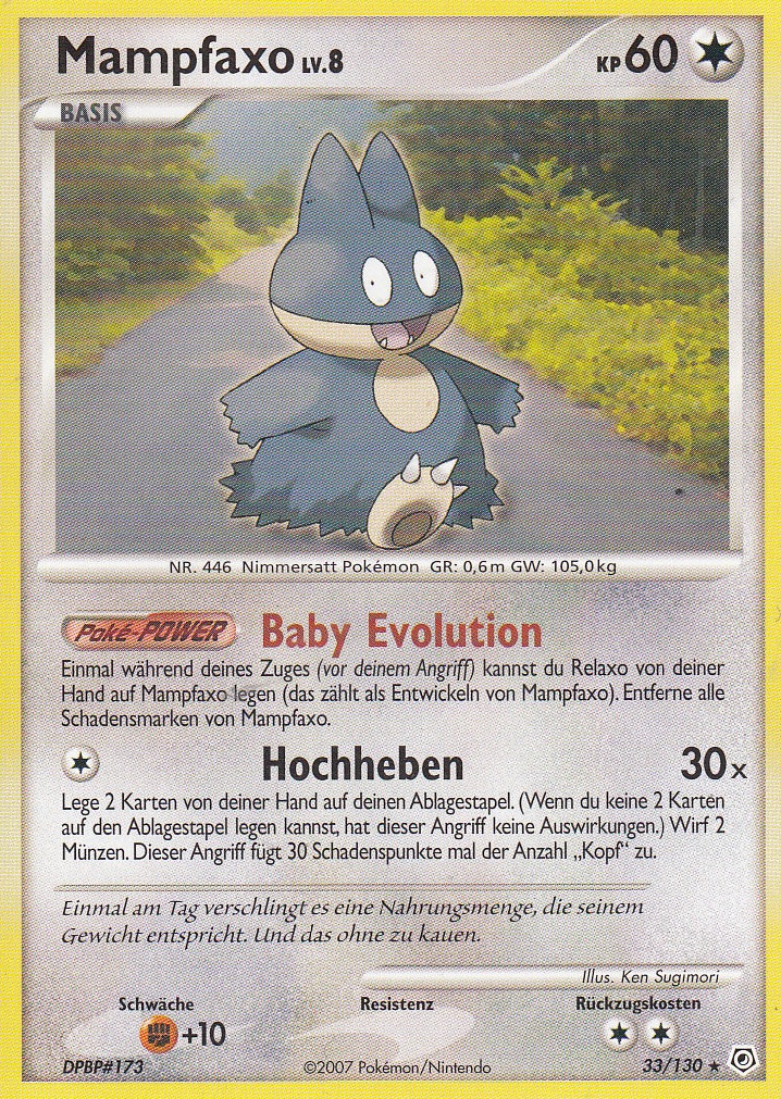 Mampfaxo 33 — Diamant & Perl (German Pokémon TCG card)