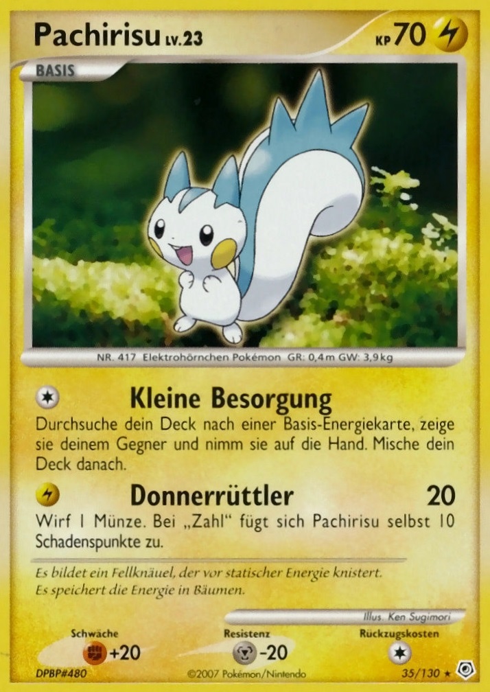 Pachirisu 35 — Diamant & Perl (German Pokémon TCG card)