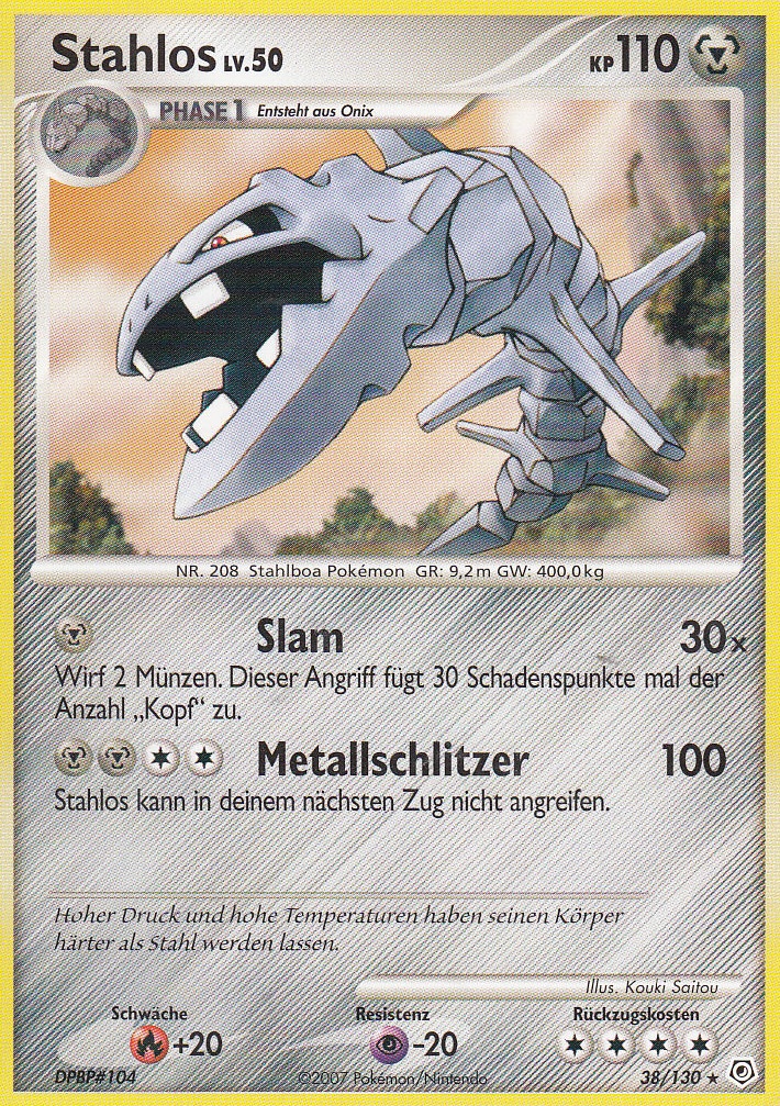 Stahlos 38 — Diamant & Perl (German Pokémon TCG card)