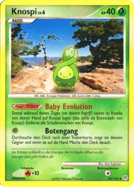 Knospi 43 — Diamant & Perl (German Pokémon TCG card)