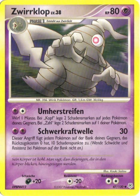 Zwirrklop 47 — Diamant & Perl (German Pokémon TCG card)