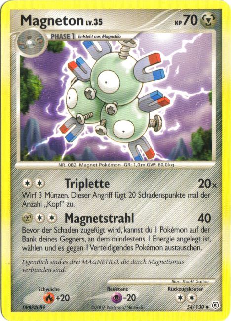 Magneton 54 — Diamant & Perl (German Pokémon TCG card)