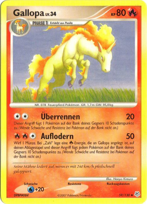 Gallopa 59 — Diamant & Perl (German Pokémon TCG card)