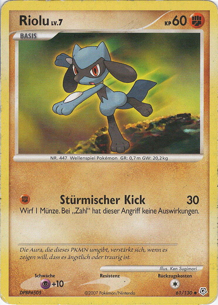 Riolu 61 — Diamant & Perl (German Pokémon TCG card)