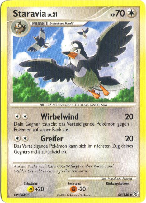 Staravia 64 — Diamant & Perl (German Pokémon TCG card)