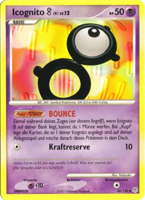 Icognito B 66 — Diamant & Perl (German Pokémon TCG card)