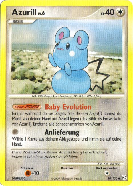 Azurill 69 — Diamant & Perl (German Pokémon TCG card)