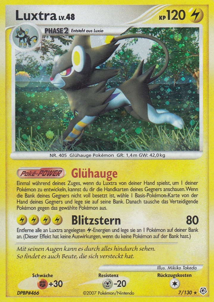 Luxtra 7 — Diamant & Perl (German Pokémon TCG card)