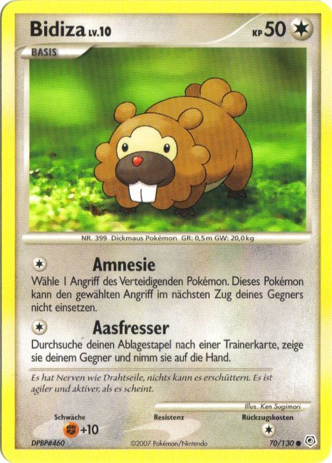 Bidiza 70 — Diamant & Perl (German Pokémon TCG card)