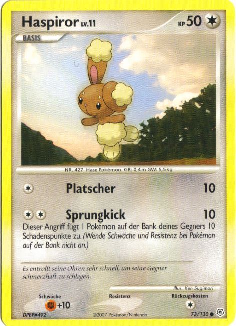 Haspiror 73 — Diamant & Perl (German Pokémon TCG card)