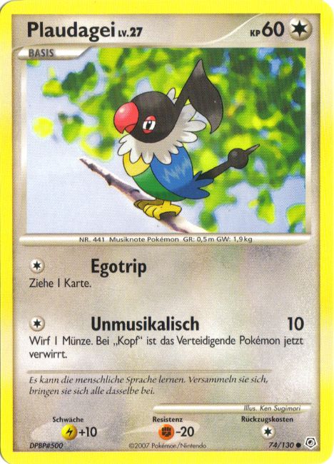 Plaudagei 74 — Diamant & Perl (German Pokémon TCG card)