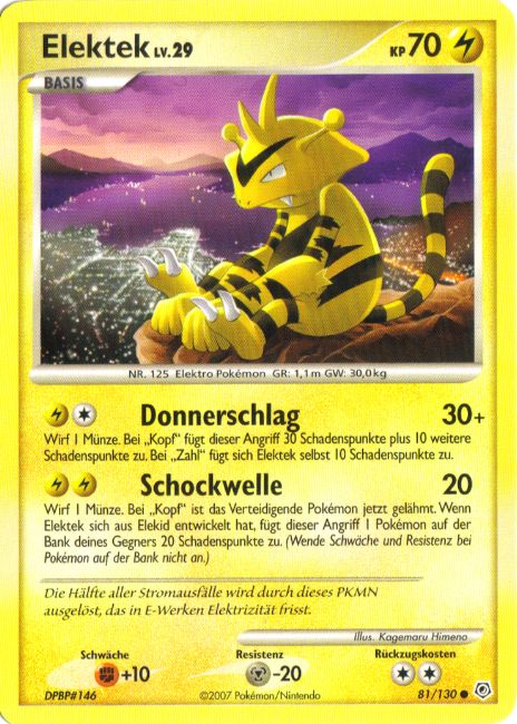 Elektek 81 — Diamant & Perl (German Pokémon TCG card)