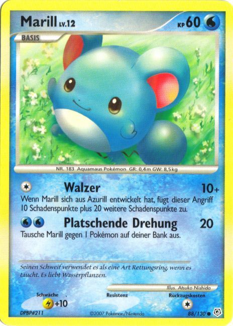 Marill 88 — Diamant & Perl (German Pokémon TCG card)