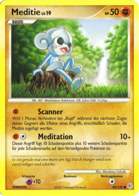 Meditie 89 — Diamant & Perl (German Pokémon TCG card)