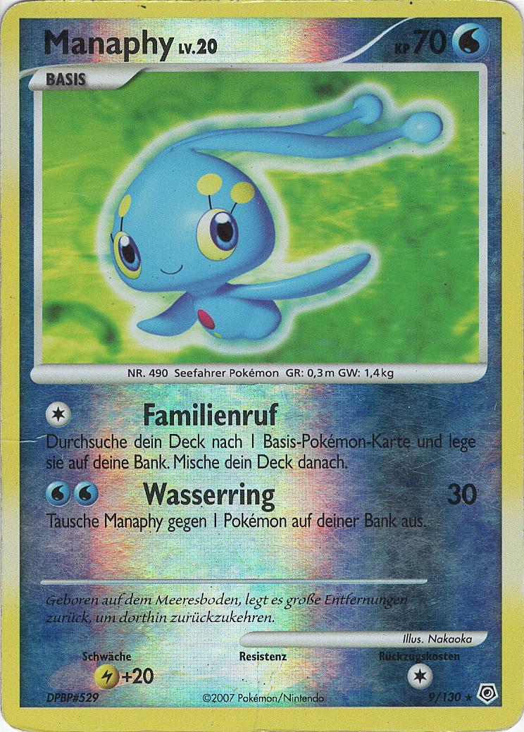 Manaphy 9 — Diamant & Perl (German Pokémon TCG card)