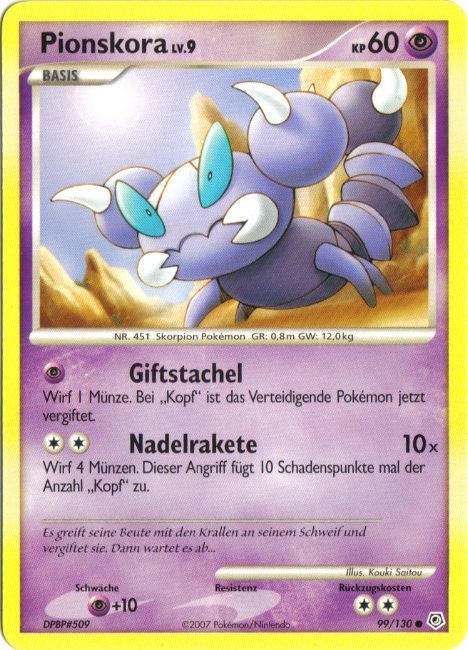 Pionskora 99 — Diamant & Perl (German Pokémon TCG card)