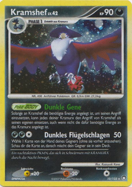 Kramshef 10 — Geheimnisvolle Schätze (German Pokémon TCG card)