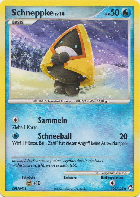 Schneppke 100 — Geheimnisvolle Schätze (German Pokémon TCG card)