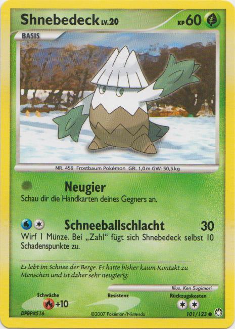 Shnebedeck 101 — Geheimnisvolle Schätze (German Pokémon TCG card)