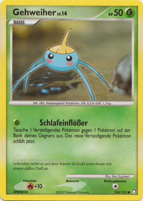 Gehweiher 104 — Geheimnisvolle Schätze (German Pokémon TCG card)