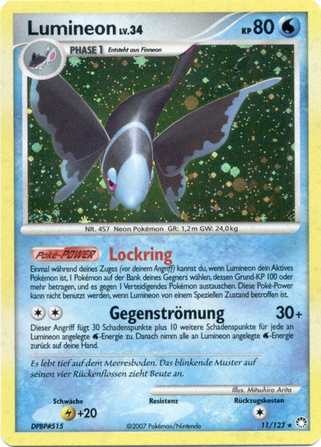 Lumineon 11 — Geheimnisvolle Schätze (German Pokémon TCG card)