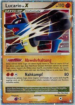Lucario 122 — Geheimnisvolle Schätze (German Pokémon TCG card)