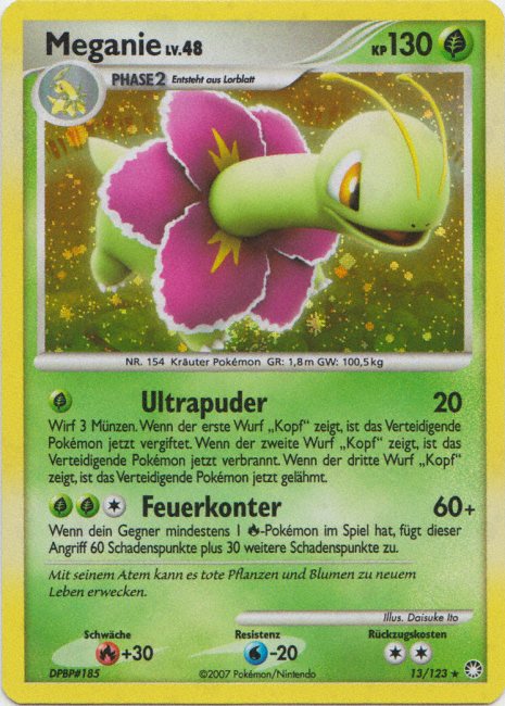 Meganie 13 — Geheimnisvolle Schätze (German Pokémon TCG card)