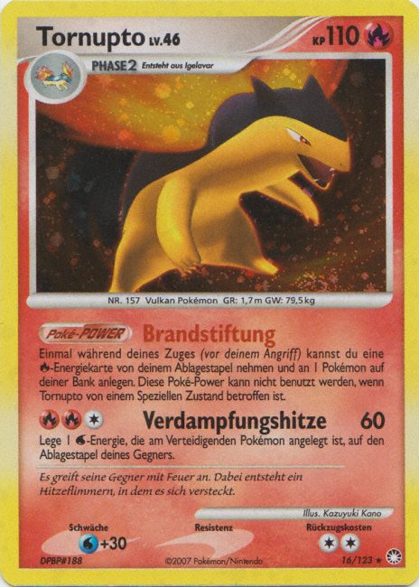 Tornupto 16 — Geheimnisvolle Schätze (German Pokémon TCG card)