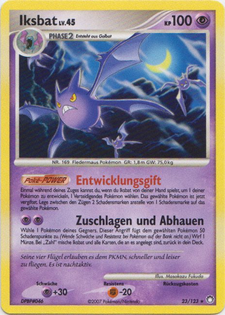 Iksbat 23 — Geheimnisvolle Schätze (German Pokémon TCG card)