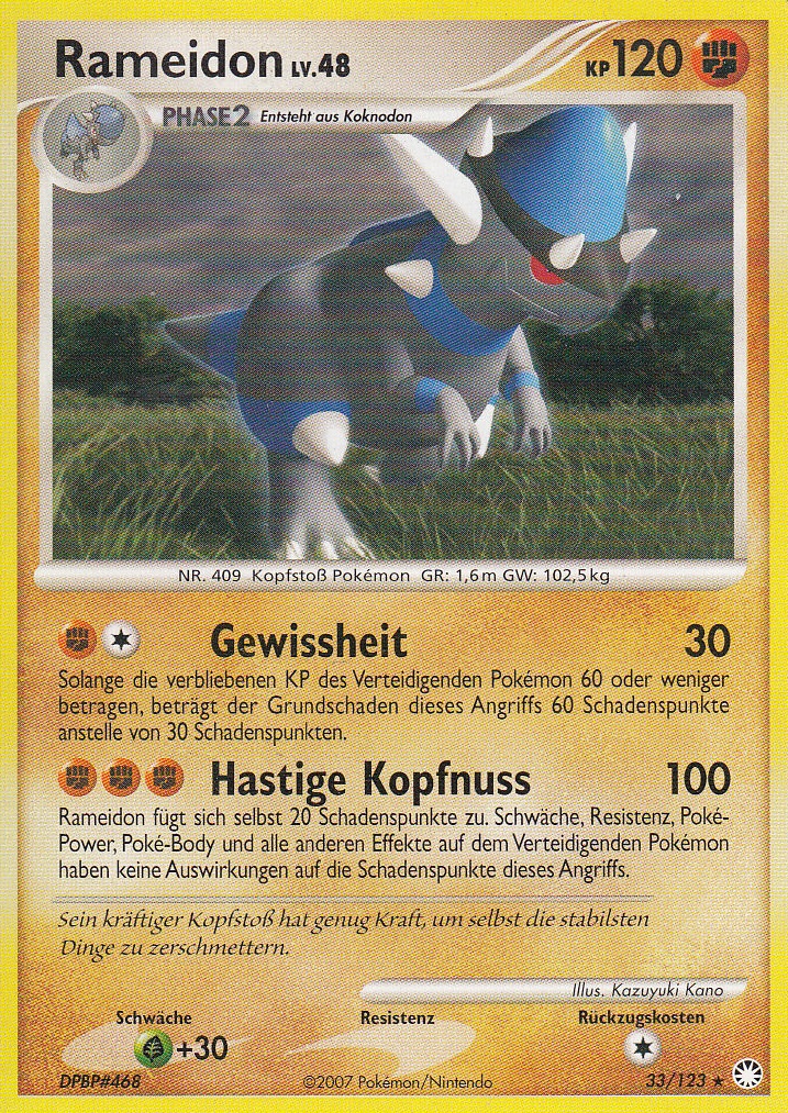 Rameidon 33 — Geheimnisvolle Schätze (German Pokémon TCG card)