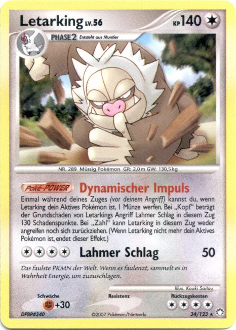 Letarking 34 — Geheimnisvolle Schätze (German Pokémon TCG card)