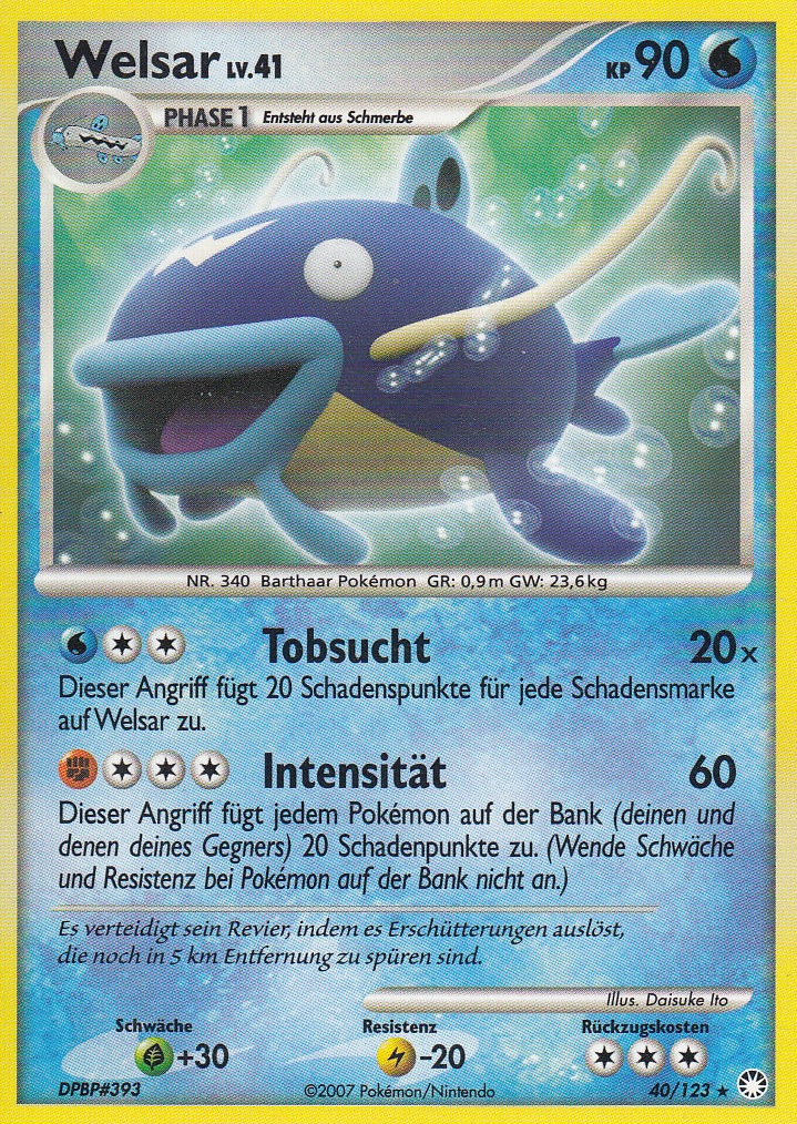 Welsar 40 — Geheimnisvolle Schätze (German Pokémon TCG card)