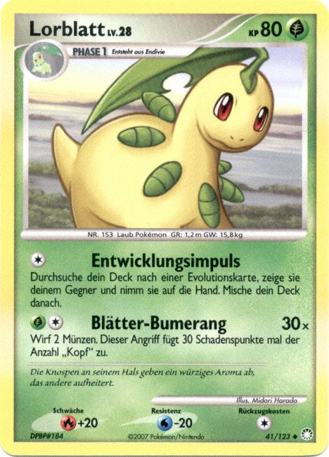 Lorblatt 41 — Geheimnisvolle Schätze (German Pokémon TCG card)