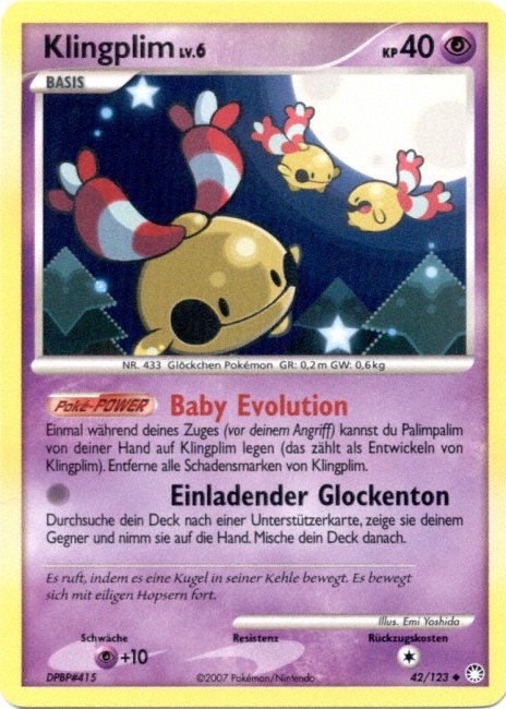 Klingplim 42 — Geheimnisvolle Schätze (German Pokémon TCG card)
