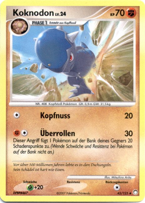 Koknodon 43 — Geheimnisvolle Schätze (German Pokémon TCG card)