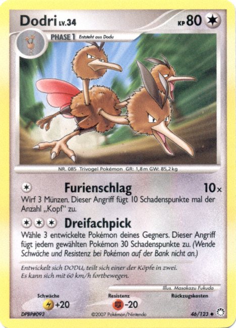 Dodri 46 — Geheimnisvolle Schätze (German Pokémon TCG card)
