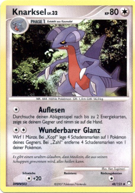 Knarksel 48 — Geheimnisvolle Schätze (German Pokémon TCG card)