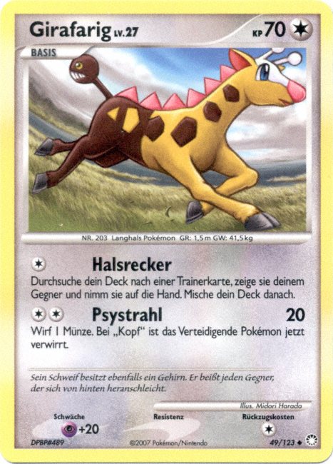 Girafarig 49 — Geheimnisvolle Schätze (German Pokémon TCG card)