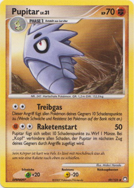 Pupitar 59 — Geheimnisvolle Schätze (German Pokémon TCG card)