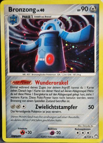 Bronzong 6 — Geheimnisvolle Schätze (German Pokémon TCG card)