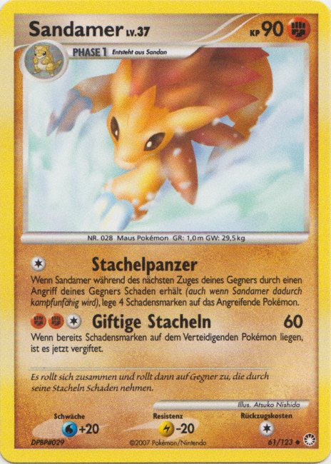 Sandamer 61 — Geheimnisvolle Schätze (German Pokémon TCG card)