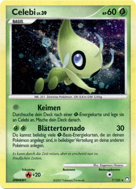 Celebi 7 — Geheimnisvolle Schätze (German Pokémon TCG card)