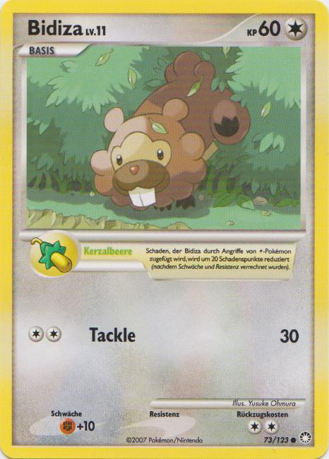 Bidiza 73 — Geheimnisvolle Schätze (German Pokémon TCG card)
