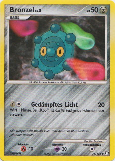 Bronzel 74 — Geheimnisvolle Schätze (German Pokémon TCG card)